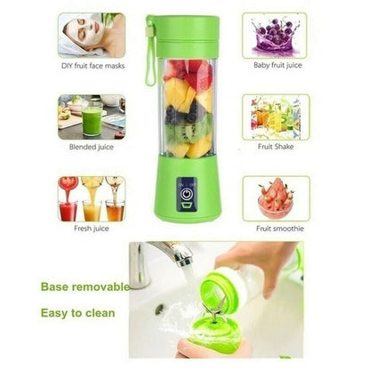 Portable Blender USB Rechargeable Personal Juicer Cup Small Fruit Juice Mixer for Shakes and Smoothies